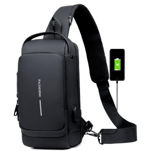 USB-Charging Anti-Theft Sling Bag for Camping
