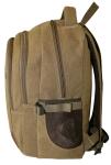 Khaki Washed Canvas Camping Backpack Bag