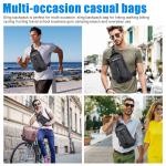 Men's Anti-theft Sling Crossbody Bag with USB Port