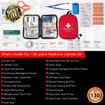 130-Piece First Aid Kit for Home and Travel