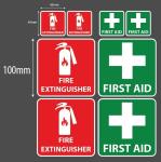 8-Pack First Aid and Fire Extinguisher Set