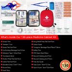 130-Piece First Aid Kit for Family Safety