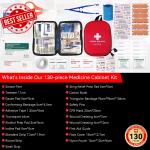 130-Piece Travel First Aid Kit for Everyone