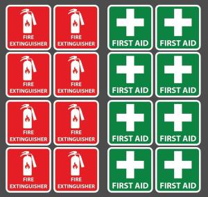 16-Pack Waterproof Safety Signs for Camping