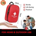 130-Piece First Aid Kit for Home and Travel
