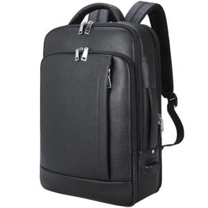 Tiding Leather Expandable Backpack for Travel and Work