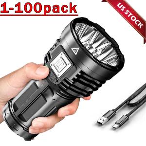 12000000LM USB Rechargeable Tactical LED Flashlight