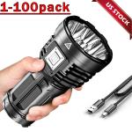 12000000LM USB Rechargeable Tactical LED Flashlight