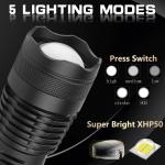 Ultra-Bright 90000LM Rechargeable Tactical Flashlight