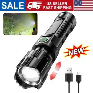 Mini Rechargeable Super Bright Zoomable LED Flashlight