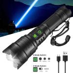 Super Bright 50000000 Lumens Rechargeable Tactical Flashlight