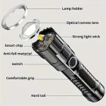 Mini Rechargeable Super Bright Zoomable LED Flashlight