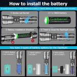 Super Bright 50000000 Lumens Rechargeable Tactical Flashlight