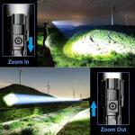 Mini Rechargeable Super Bright Zoomable LED Flashlight