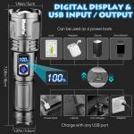 Super Bright 5000000 Lumen Rechargeable Tactical Flashlight