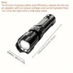 Mini Rechargeable Super Bright Zoomable LED Flashlight