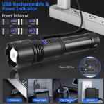 Super Bright 1,000,000 Lumens Rechargeable Tactical Flashlight