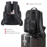 Men's Vintage Black Leather Backpack for Travel