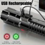 Mini Rechargeable Super Bright Zoomable LED Flashlight