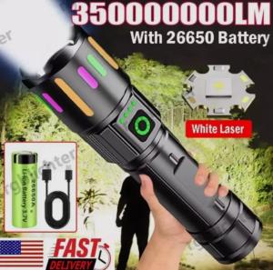 Super Bright 350,000 Lumen LED Tactical Flashlight