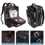 Tiding Leather Expandable Backpack for Travel and Work