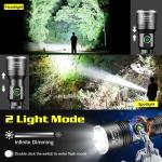 Rechargeable 5000000 Lumen Tactical LED Flashlight