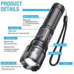 Super Bright 9000000 Lumens Rechargeable Tactical Flashlight
