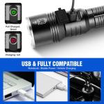 Rechargeable 5000000 Lumen Tactical LED Flashlight