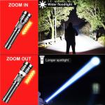 1 Million Lumens LED Tactical Flashlight Rechargeable