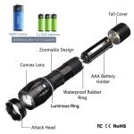 90000LM Bright LED Tactical Flashlight with Zoom