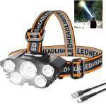 25000LM Rechargeable LED Headlamp - 2 Packs