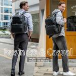 Men's Vintage Black Leather Backpack for Travel
