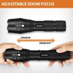 Bright LED Tactical Flashlight Set with Holster