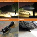 Bright LED Tactical Flashlight Set with Holster