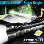 Bright Rechargeable Tactical LED Flashlight Torch