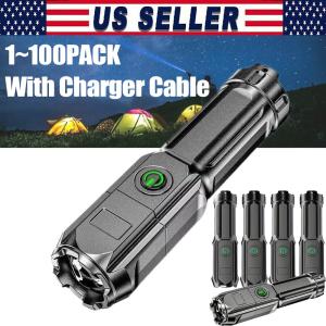 990000LM Rechargeable Tactical LED Flashlight Torch