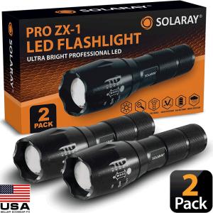 Tactical LED Flashlight 5 Modes - 2 Pack