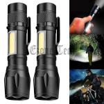 2 Pack USB Rechargeable Tactical LED Flashlights