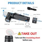 1300 Lumens 6-Mode Magnetic Rechargeable Flashlight