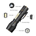 2 Pack USB Rechargeable Tactical LED Flashlights