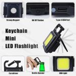 Rechargeable Mini Flashlight Keychain with 4 Modes