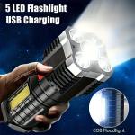 Bright USB Rechargeable LED Camping Flashlight