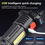 Bright USB Rechargeable LED Camping Flashlight