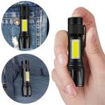 2 Pack USB Rechargeable Tactical LED Flashlights