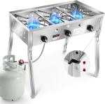 Portable 3-Burner Propane Gas Camping Stove