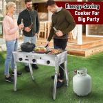 Portable 3-Burner Propane Gas Camping Stove