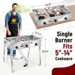 Portable 3-Burner Propane Gas Camping Stove