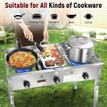 Portable 3-Burner Propane Gas Camping Stove