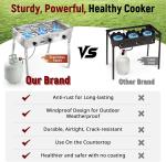 Portable 3-Burner Propane Gas Camping Stove