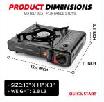 Portable Camping Stove with Fuel and Case